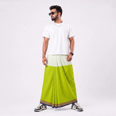 Picture of Tailocraft Men’s Pure Cotton Light Lungi 5.5 Hand-102