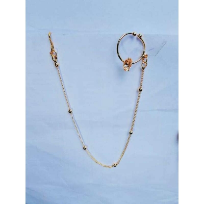 Picture of Golden Single Layer Nose Ring-Gold