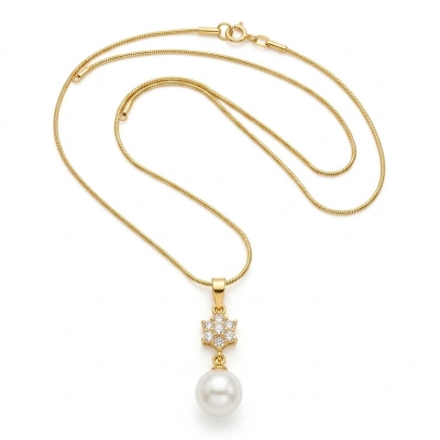 Picture of Golden Chain Necklace for Women-Gold