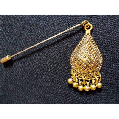 Picture of Antique Metal Hijab Brooch Pin for Women-Gold