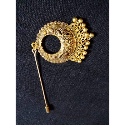 Picture of Multicolor Pearl Stone Hijab Brooch Pin-Gold
