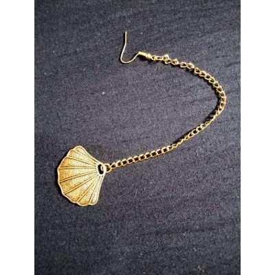 Picture of Stylish Metal Tikli for Women-Gold