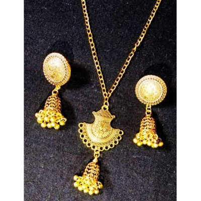 Picture of Traditional Antique Golden Bridal Necklace Set-2 MM(Gold)