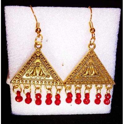 Picture of Trendy Antique Golden Earrings-Gold(2 MM)