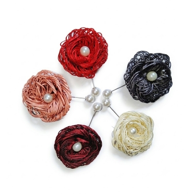 Picture of Flower Design Hijab Pin Set (2 Pcs)-Multicolor(US: 2/UK: 6)