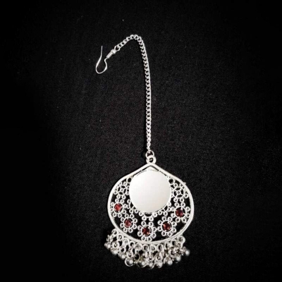 Picture of Bridal Wedding Tikli Jewelry-Silver