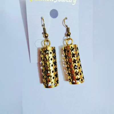 Picture of Golden Leaf Style Earrings-Gold