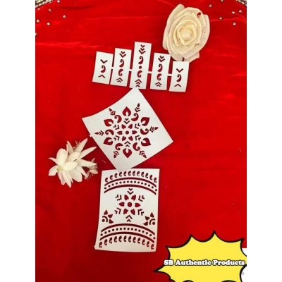 Picture of Bridal Henna Design Sticker (1 Pc)-White
