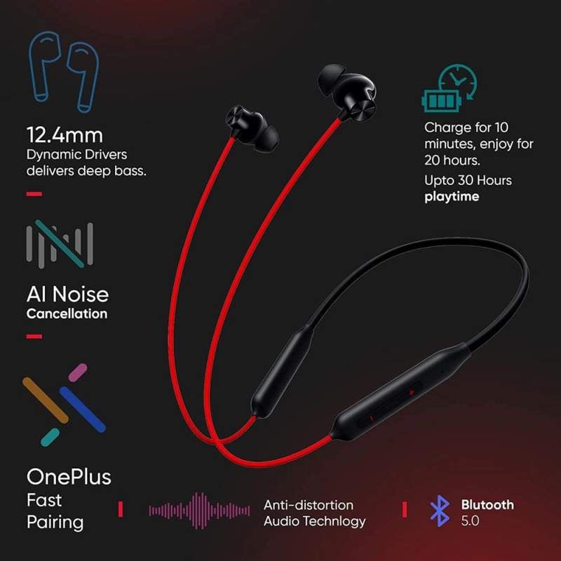 Picture of OnePlus Bullets Wireless Z3 Neckband - Black