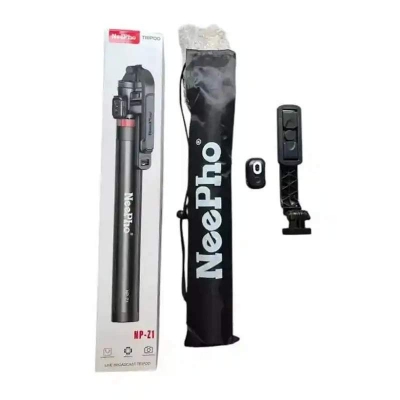 Picture of NeePho NP-Z1 REMOTE Extendable Folding Vlog Tripod Phone Mount - Black