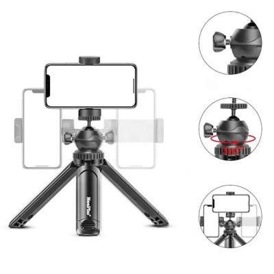 Picture of Neepho NP-999 Compact Portable Tripod Stand with Universal Mobile Holder for Smartphones  - Black