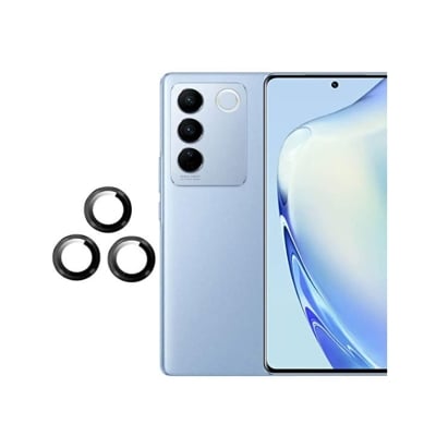 Picture of Camera Lens Protector Compatible for Vivo V27/ V27 Pro, [Anti-Scratch] Premium Tempered Glass Film Aluminum Alloy Lens Ring Cover -Black