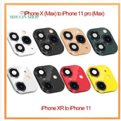 Picture of 1pc iPhone XR X to iPhone 11 Pro Max Fake Camera Lens Sticker Support Cover Case