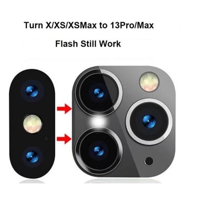 Picture of Fake Camera Sticker for  X XS Max Change to 13 Pro Modified Lens Protector