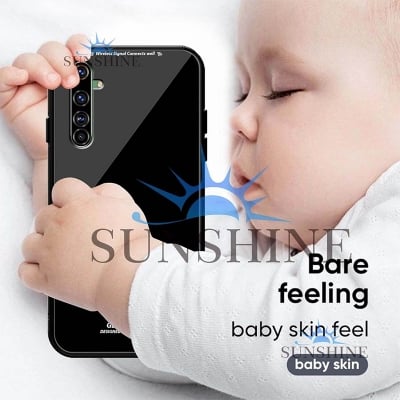 Picture of reamle x50 Back cover |Stylich Back case | Luxurious Toughened Glass Back Case with Shockproof TPU Bumper Case Cover