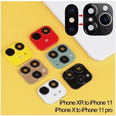 Picture of 5210A Phone Upgrade Support flash Screen Protector Mobile Fake Camera Lens Sticker Cover Case for iPhone XR X to iPhone 11 Pro Max Seconds Change