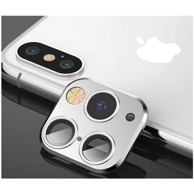Picture of Svyaxfa Modified Camera Lens Seconds Change Cover for iPhone X/XS/XS MAX Sticker Fake Camera for iPhone 11 Pro Max Metal Protector Change to iPhone pro/Max (Champagne Gold)