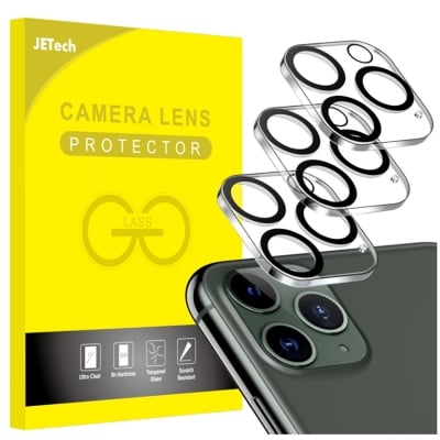 Picture of JETech Camera Lens Protector for iPhone 11 Pro Max 6.5-Inch and iPhone 11 Pro 5.8-Inch, 9H Tempered Glass, HD Clear, Anti-Scratch, Case Friendly, Does Not Affect Night Shots, 3-Pack