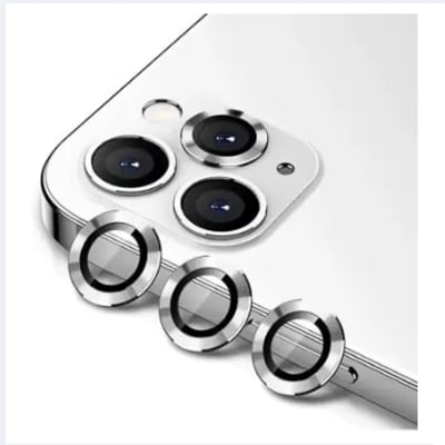 Picture of Apple iPhone 11 Pro Max /11pro Camera Lens Protector Metal Alumuniam Ring, Camera Tempered Glass