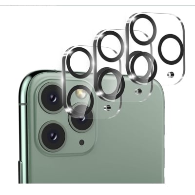 Picture of Camera Lens Protector for iPhone 11 Pro & iPhone 11 Pro Max, 9H Tempered Glass Camera Protector, Strong Adhesion, HD Clear, Scratch Resistant, Easy Installation, with Night Circle