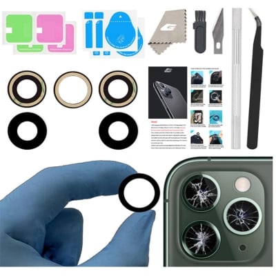 Picture of Camera Lens Glass Replacement for iPhone 11 Pro Max and 11 Pro, GVKVGIH Back Camera Glass Lens Replacement with Pre-Installed Adhesive,Repair Tool Kit and Installation Manual