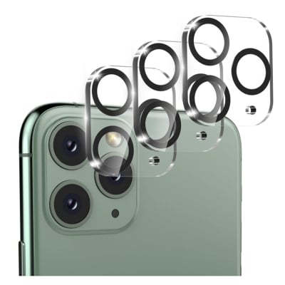 Picture of Camera Lens Protector for iPhone 11 Pro & iPhone 11 Pro Max, 9H Tempered Glass Camera Protector, Strong Adhesion, HD Clear, Scratch Resistant, Easy Installation, with Night Circle