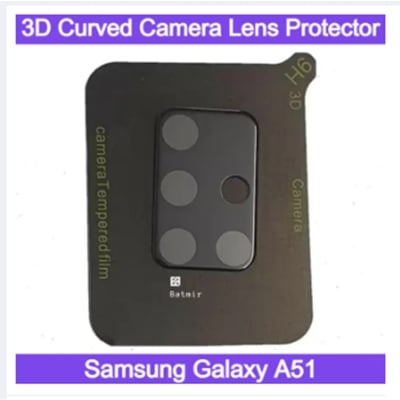 Picture of For Samsung Galaxy A51 3D Curved Camera Lens Protector Lens Shield Latest Generation Curvy Border Glass Membrane HD Tempered Glass Camera Full Lens Protector
