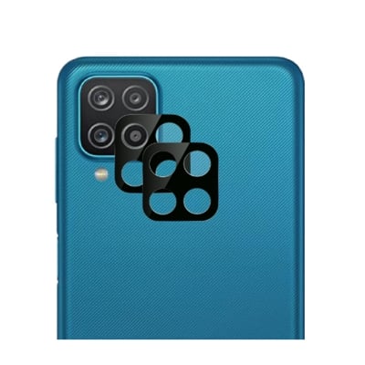 Picture of Kartronics Compatible with Samsung A12 [Black] Back Camera Lens Protector Tempered Glass - Full Camera Coverage with Easy Installation Kit
