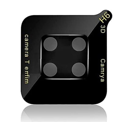 Picture of 3D Back Camera Lens Protector [Full Coverage 360 Degree protection Tempered Glass Film Bubble-Free Anti-Scratch Easy Install Ultra-Thin] Compatible Realme C25 Tempered Glass-(Black)