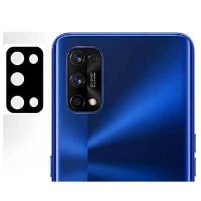 Picture of ompatible with Realme 7 Pro (9H 3D) [Black] Back Camera Lens Protector Tempered Glass - Full Camera Coverage