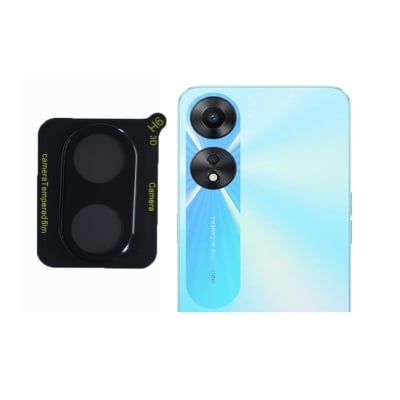 Picture of 3D Camera Lens Protector Full coverage Tempered Glass Compatible with Oppo A78 4G (Black, Pack of 1)