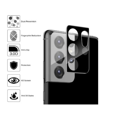 Picture of For Samsung Galaxy A33 5G Lens Shield Latest Generation Curvy Border Glass Membrane HD Tempered Glass Camera Full Lens Protector 3D Curved Camera Lens Protector