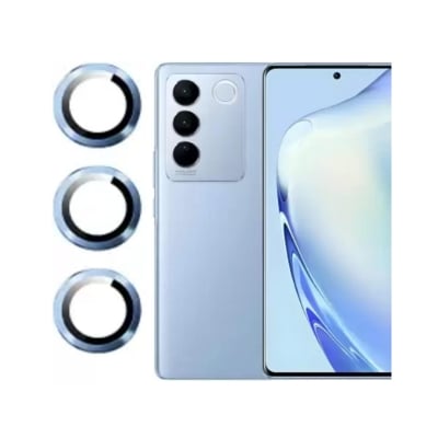 Picture of {Compatibility} - This product is specially designed for Vivo V27/V27 Pro ONLY, not fit any other model. [EXCELLENT PROTECTION} 9H Hardness Tempered Glass with Aluminium Trim, protects against low-to-moderate impact knocks, also protect your camera and ke