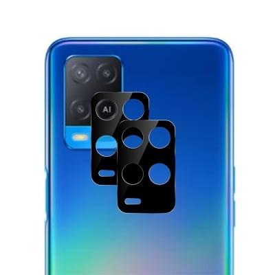 Picture of Kite Digital Compatible with [Pack of 2] Oppo A54 (4G) [Black] Back Camera Lens Protector Tempered Glass - Full Camera Coverage with Easy Installation Kit