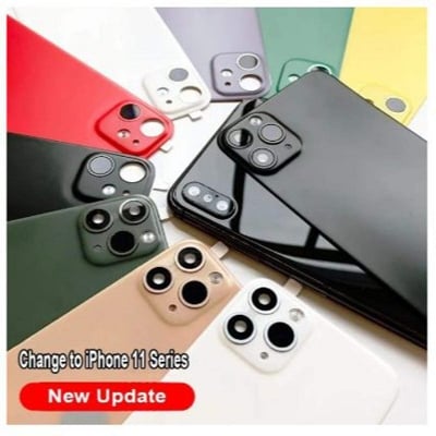 Picture of Iphone x xs max xr সেকেন্ডের জন্য 11 pro ম্যাক্স লেন্স স্টিকার ব্যাক প্রোটেক্টর ফিল্ম মডিফাইড ক্যামেরা কভার টাইটানিয়াম অ্যালো কেস (Back Case Cover For Smartphone)
