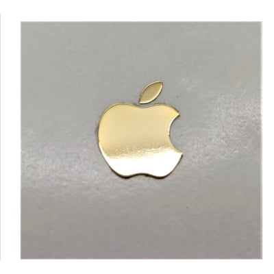 Picture of Apple Logo Gold Metal Glossy Shine