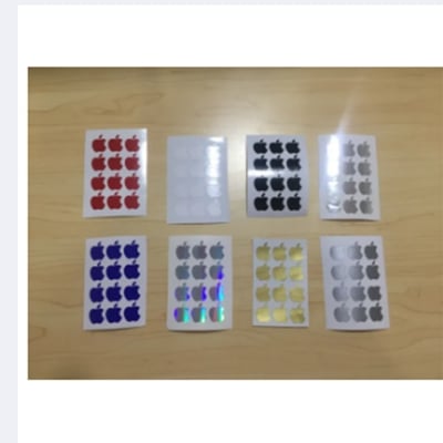Picture of Apple Logo Inspired Sticker 1 - vinyl cut-out sticker for iPhone, approx. 1.55 cm x 1.28cm (h x w) 12 pcs
