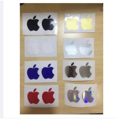 Picture of Apple Logo Inspired Sticker 4- vinyl cut-out sticker - 2 pcs (size - 1.929 inches x 1.617 inches)