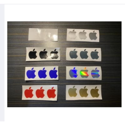 Picture of Apple Logo WATERPROOF STICKER VINYL decal for phone, iPhone 20 mm.