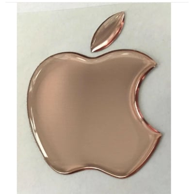 Picture of 1pcs x Apple sticker 3D Domed Apple decals for MacBook / 49x39 mm/ Rose gold