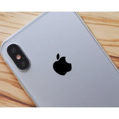 Picture of Black Color Changer Overlay for Apple iPhone 8 and 8 Plus Logo Vinyl Sticker Decal