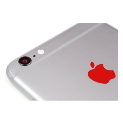 Picture of Red Color Changer Overlay for Apple iPhone 6 and 6 Plus Logo vinyl sticker decal