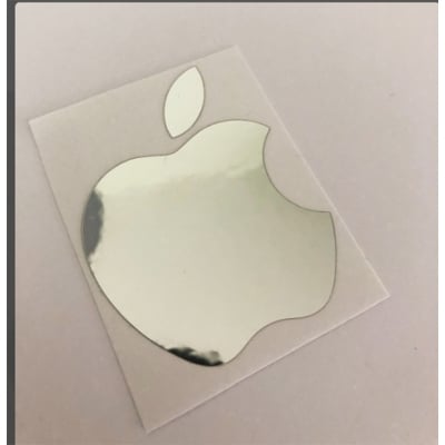 Picture of Apple stickers for iPhone, MacBook, iPad, iMac or any other surface :) Apple Decal, 2D, crinkled chrome vinyl