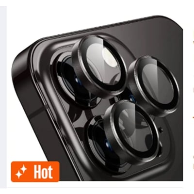 Picture of For Apple iPhone 14 pro black 11,12,11 pro , 11 pro max ,12 pro max ,12 pro Camera Protector WSKEN Metal Ring Tempered Glass Camera Lens Protector