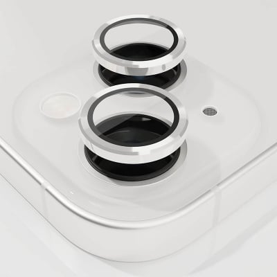 Picture of Blyton Metal Anti-Scratch Camera Rings for Iphone 13 & Iphone 13 Mini Rear Camera Lens Protector Guard (Iphone 13 /Iphone 13 Mini, Silver)