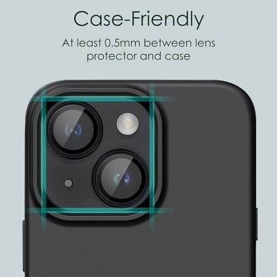 Picture of Blyton Metal Anti-Scratch Camera Rings for Iphone 13 & Iphone 13 Mini Rear Camera Lens Protector Guard (Iphone 13/Iphone 13 Mini, Gold)