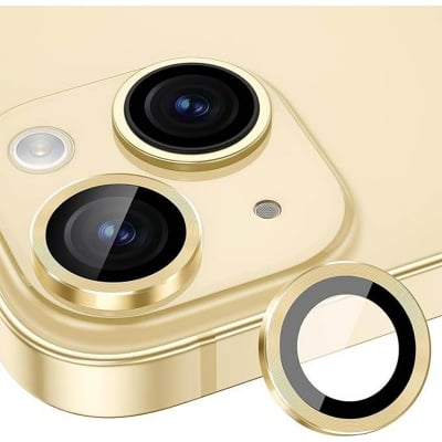 Picture of Camera Lens Protector Compatible for iPhone 15 6.1'' /iPhone 15 Plus 6.7'', [Anti-Scratch] Premium Tempered Glass Film Aluminum Alloy Lens Ring Cover