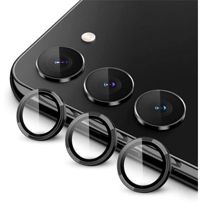 Picture of Camera Lens Screen Protector For Samsung Galaxy S24 Alloy Matelic Anti Scratch Camera Ring (Black)