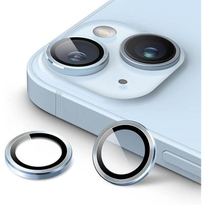 Picture of Metal Anti-Scratch Camera Rings for Iphone 14 & Iphone 14 Plus Rear Camera Lens Protector Guard (Iphone 14/Iphone 14 Plus,)