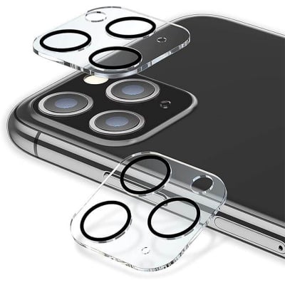 Picture of Camera Lens Protector for iPhone 11 Pro/iPhone 11 Pro Max Tempered Glass, Easy Install 9H Hardness HD Clear, [ 2 Pack]